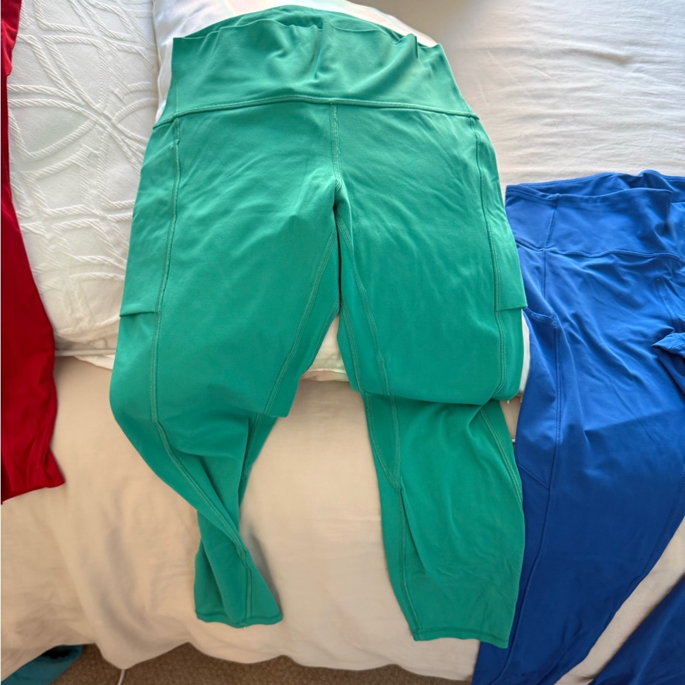 Lululemon Align Leggings in a classic green shade, size 10